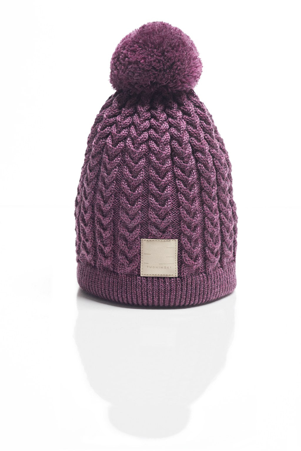 KATRI geflochtene Strickmütze aus Merinowolle mit Baumwollfutter