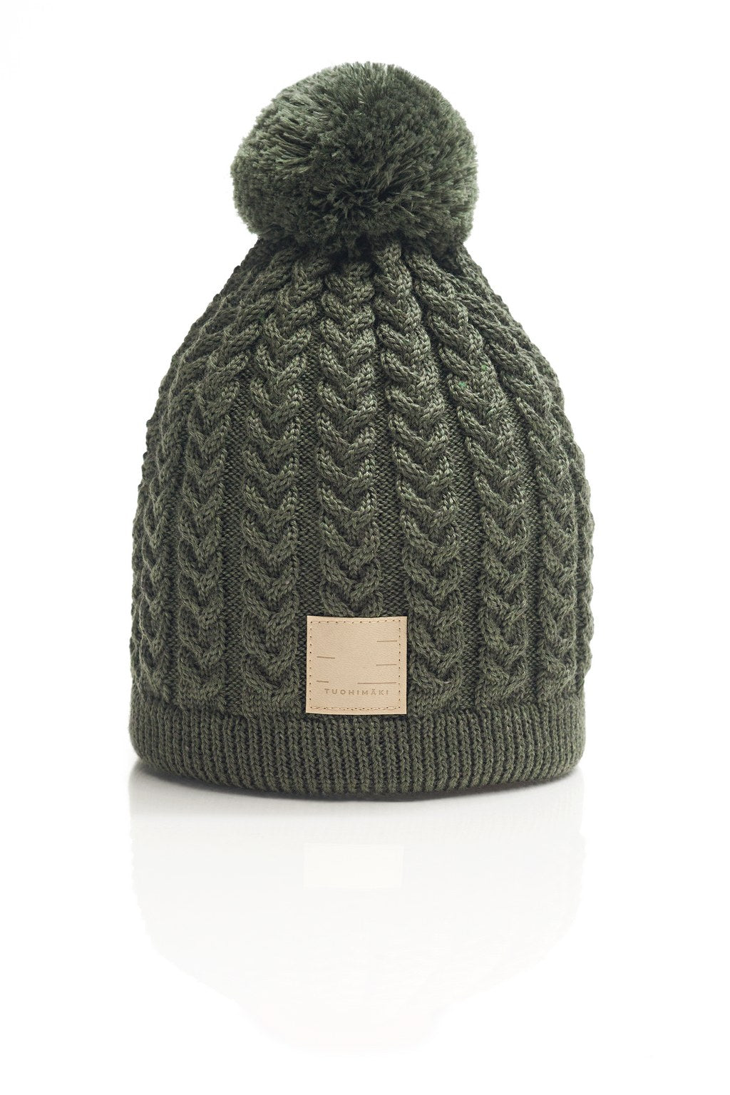 KATRI geflochtene Strickmütze aus Merinowolle mit Baumwollfutter